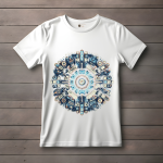 Men's white T-Shirt with Printed Best Wordmark Logo Ideas Design
