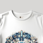 Men's white T-Shirt with Printed Best Wordmark Logo Ideas Design