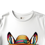 Men's white T-Shirt with Printed Donkey Face
